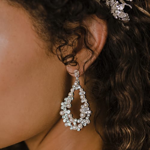 pearl & Rhinestone Earrings